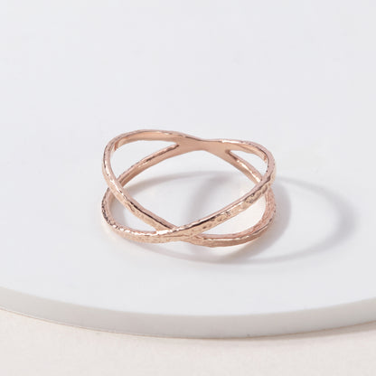 Doppio anello in oro delicato anello minimalista