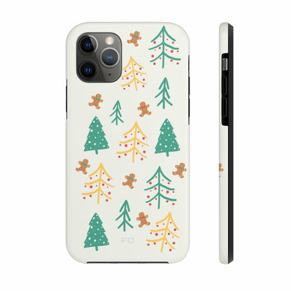 Custodia rigida Christmas Tree per iPhone con ricarica wireless