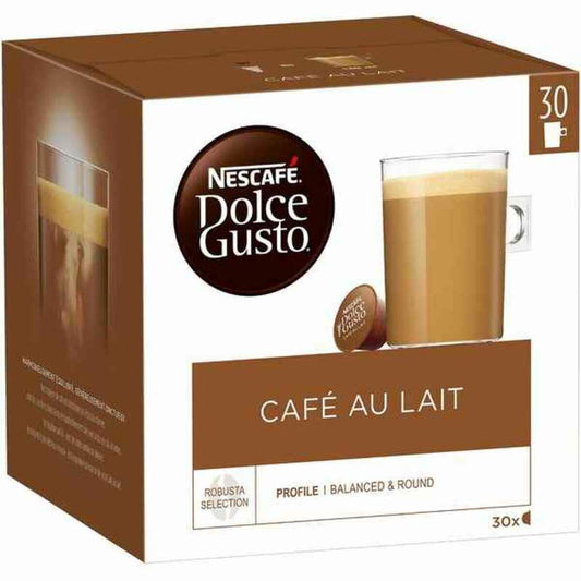 Coffee Capsules Nescafé Dolce Gusto Cafe Au Lait 1 Unit 30 Units