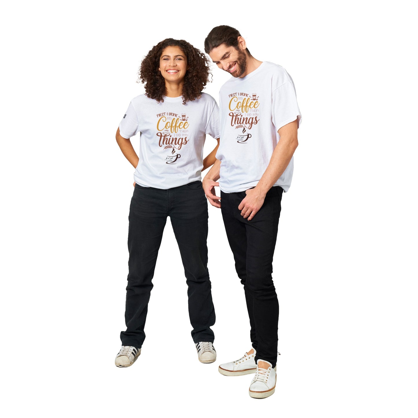 T-shirt girocollo unisex pesante personalizzabile fe-Café