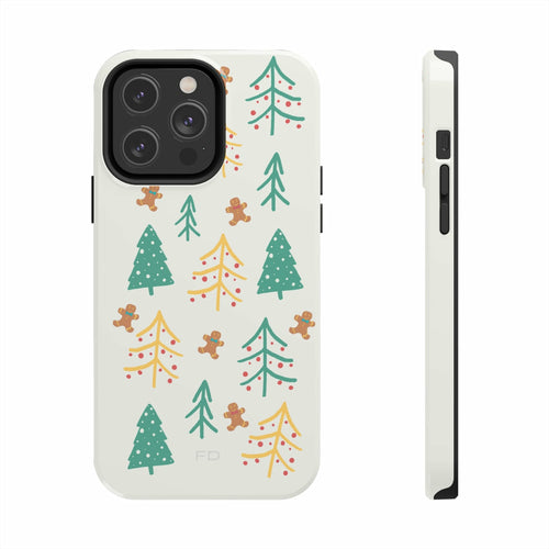 Custodia rigida Christmas Tree per iPhone con ricarica wireless