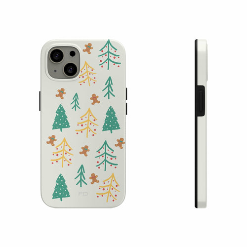 Custodia rigida Christmas Tree per iPhone con ricarica wireless