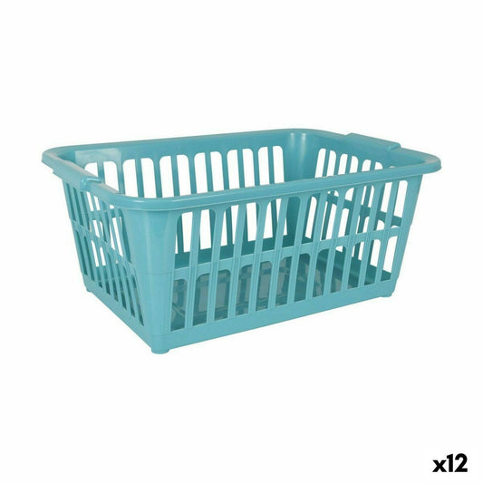 Laundry basket Tontarelli Classic Blue 35 L 58 x 41 x 24 cm (12 Units)