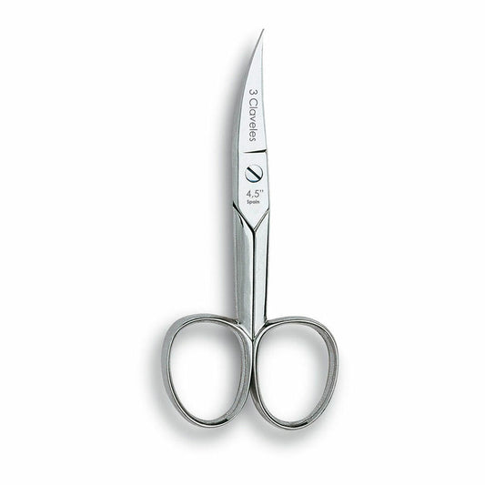 Nail Scissors 3 Claveles Carbon steel Curved 4,5" Curve