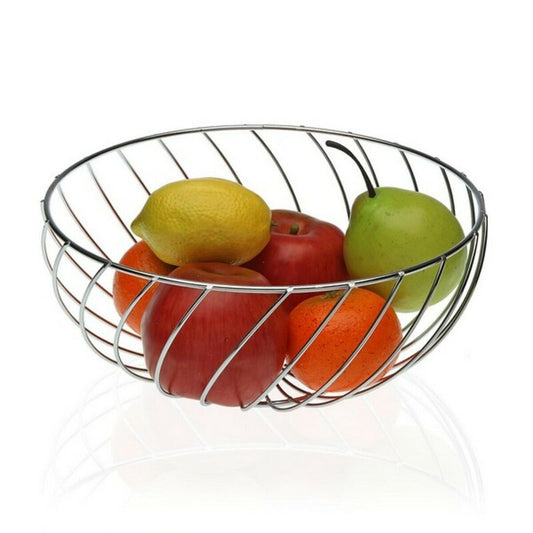 Fruit Bowl Metal Chromed (26 x 12 x 26 cm)