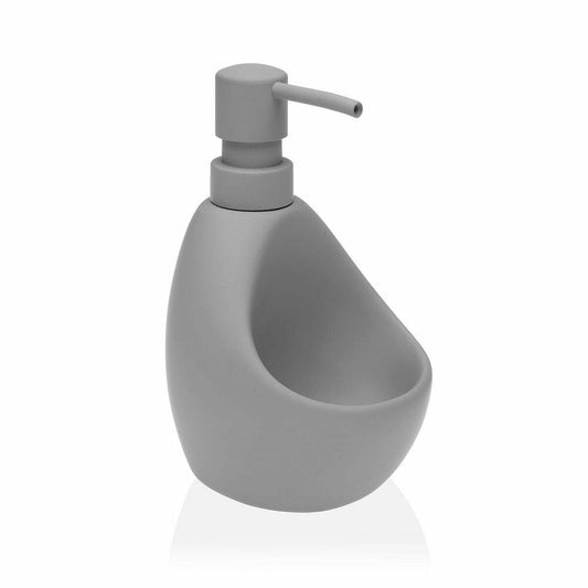Soap Dispenser Versa Grey Ceramic ABS (9,5 x 16,5 x 11 cm)