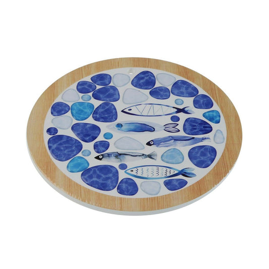 Table Mat Versa Fish Cork Ceramic 20 x 20 cm