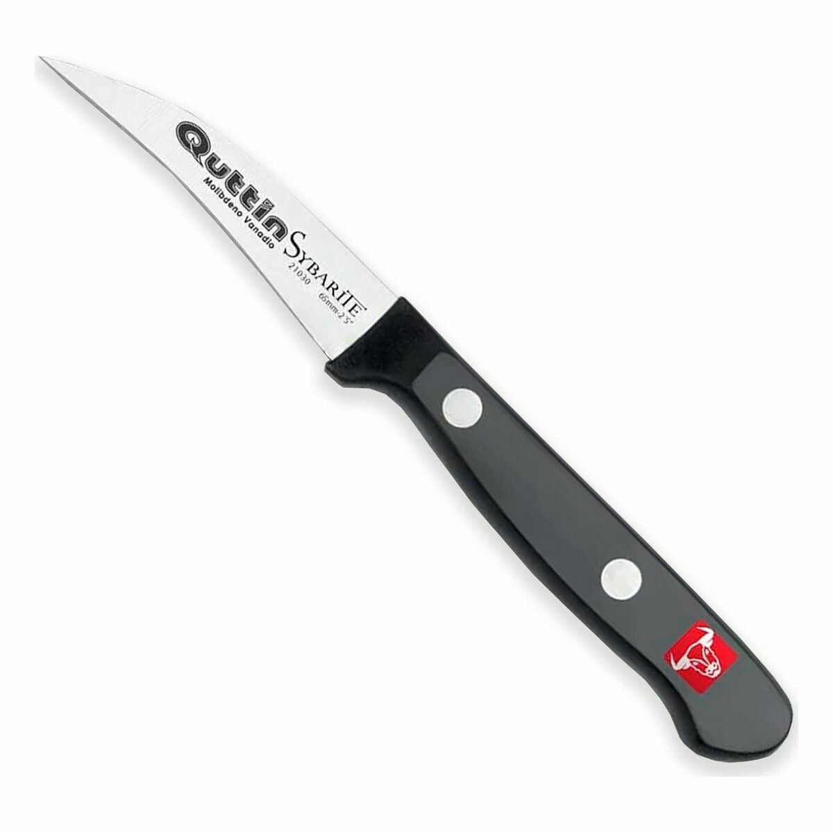 Peeler Knife Quttin Sybarite Black Silver 6,5 cm (24 Units)