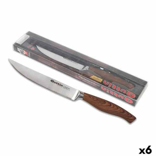 Kitchen Knife Quttin Legno Stainless steel 13 cm 1,8 mm (6 Units)