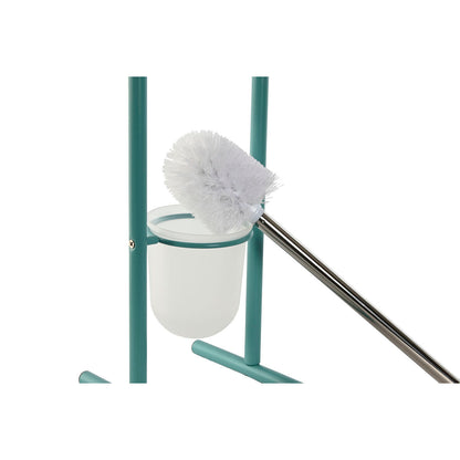 Toilet Roll Holder Home ESPRIT White Turquoise Metal 30 x 16 x 78,5 cm (2 Units)