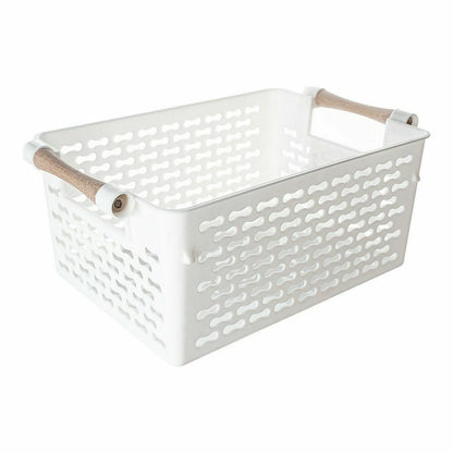 Multi-purpose basket Confortime Wood 26 x 18,5 x 12 cm (24 Units)