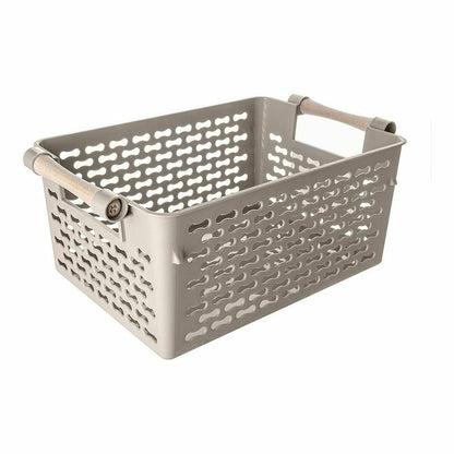 Multi-purpose basket Confortime Wood 26 x 18,5 x 12 cm (24 Units)