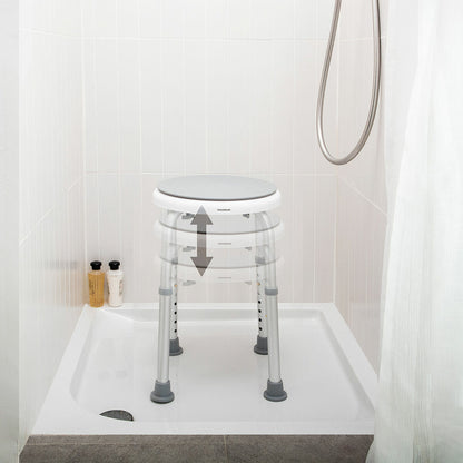 Rotating and Adjustable Bathroom Stool Roshawer InnovaGoods White (Refurbished B)