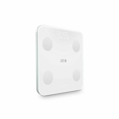 Bilancia Digitale da Bagno SPC ATENEA FIT 3 Bianco Vetro Temperato Batterie x 3