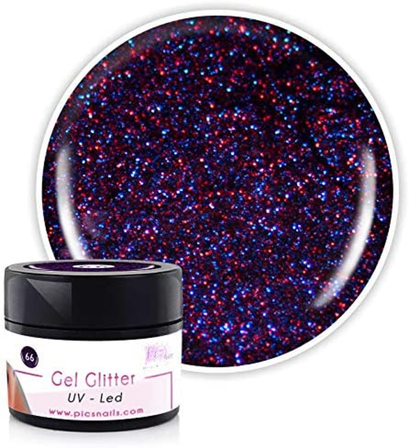 Gel Glitter uv/led Multicolor 66 - 5 ml