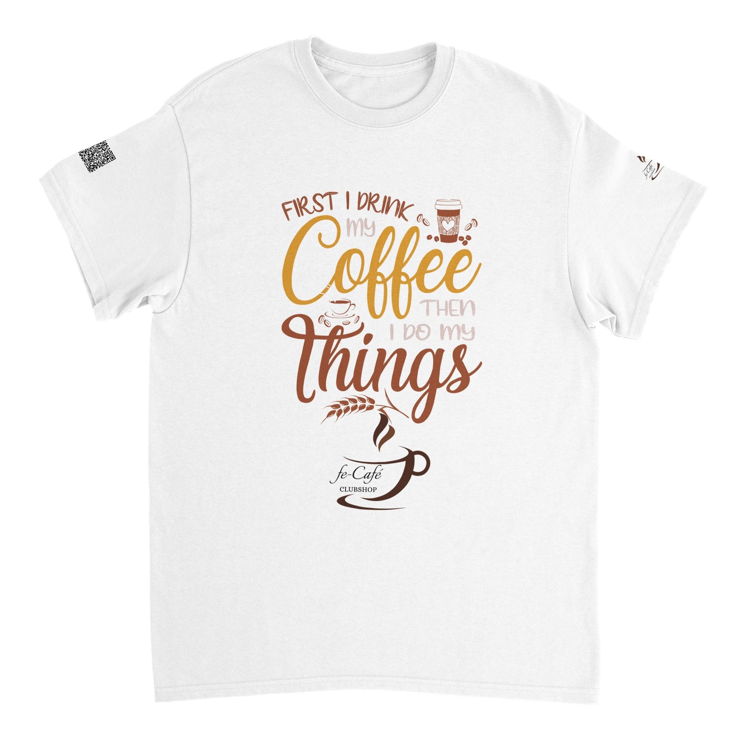 T-shirt girocollo unisex pesante personalizzabile fe-Café