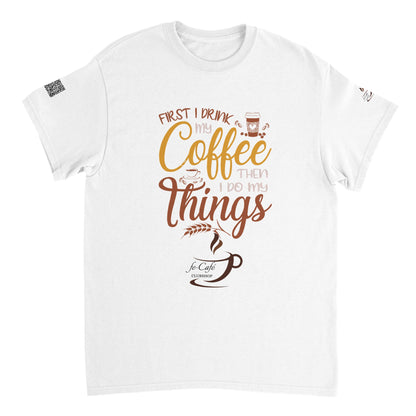 T-shirt girocollo unisex pesante personalizzabile fe-Café