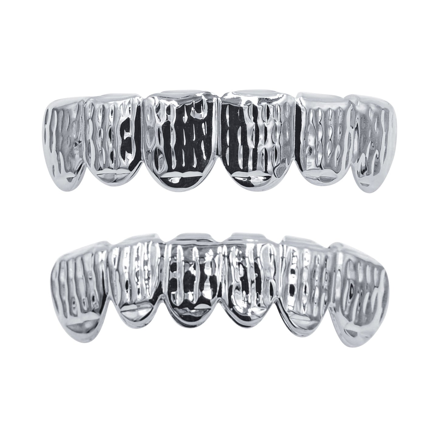 Solid Lustrous Grillz- HIP HOP GRILLZ IN COLORE ARGENTO I 913281