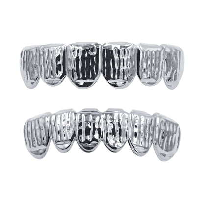 Solid Lustrous Grillz- HIP HOP GRILLZ IN SILVER COLOR I 913281