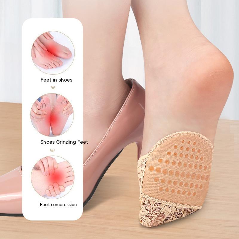 Soft Comfortable And Shock Absorption Slow Pressure Silicone Non-slip Toe Cover High Heels Invisible Over Knee