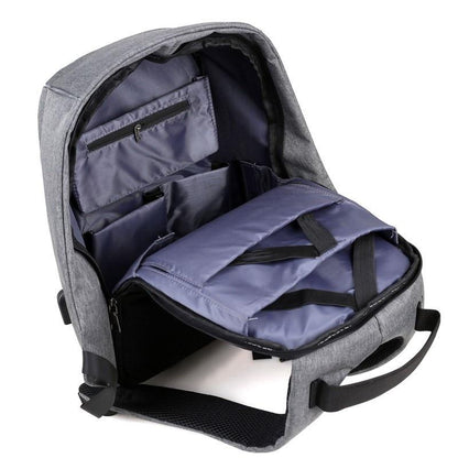 Borsa antifurto da uomo Zaino per laptop Zaino da viaggio Carica USB College