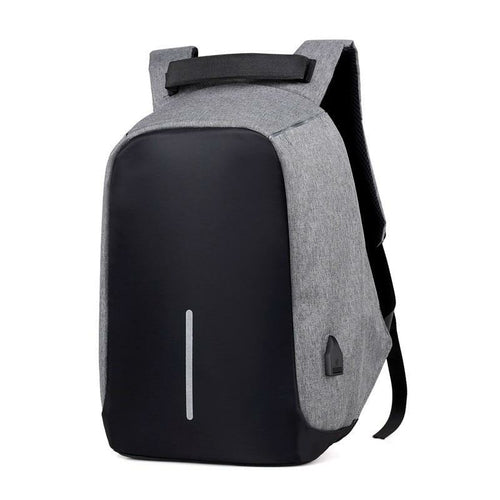 Borsa antifurto da uomo Zaino per laptop Zaino da viaggio Carica USB College
