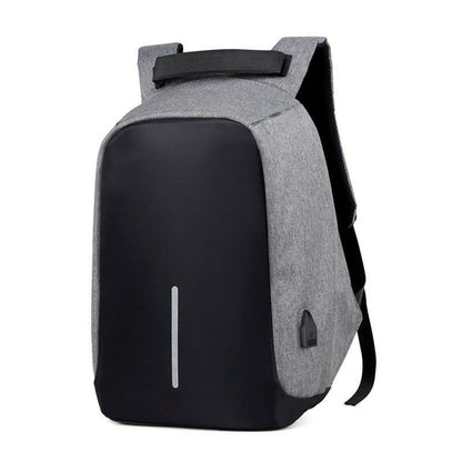 Borsa antifurto da uomo Zaino per laptop Zaino da viaggio Carica USB College