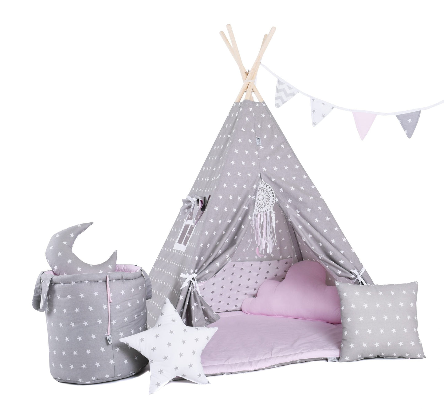 Child's Teepee Set Pink Dust