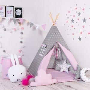 Child's Teepee Set Pink Dust