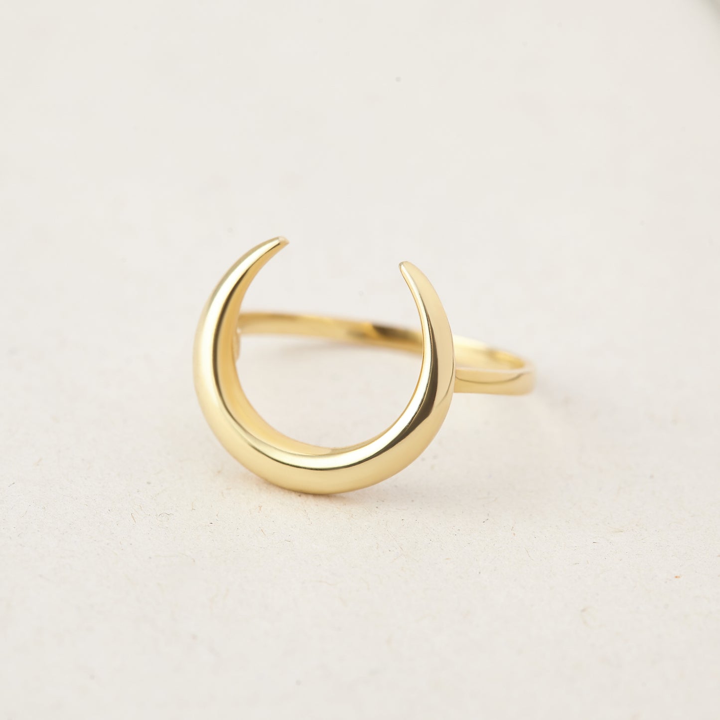 Anello a mezzaluna Anello in corno d'argento