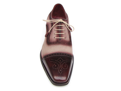 Paul Parkman Scarpe Oxford Captoe Bordeaux, Beige (ID#024-BRR)