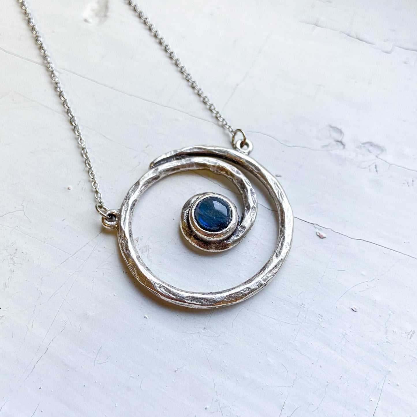 Set di gioielli della Via Lattea - Collana e orecchini in argento a spirale con