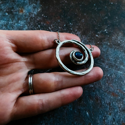 Set di gioielli della Via Lattea - Collana e orecchini in argento a spirale con