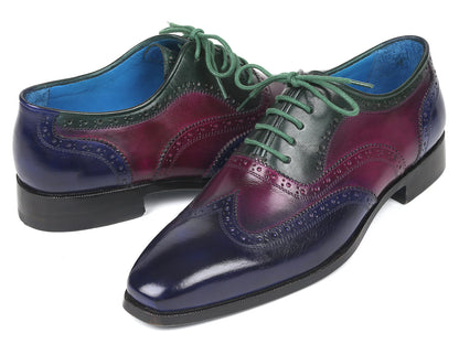 Paul Parkman Oxford multicolori con punta alari da uomo (ID#PP2284)