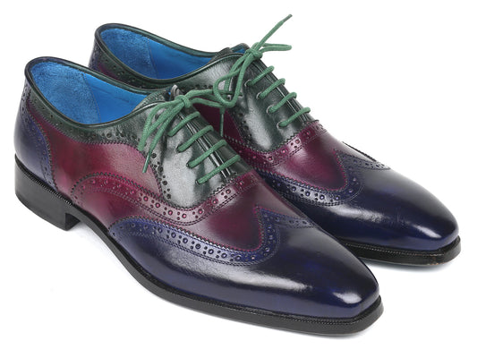 Paul Parkman Oxford multicolori con punta alari da uomo (ID#PP2284)