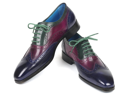 Paul Parkman Oxford multicolori con punta alari da uomo (ID#PP2284)