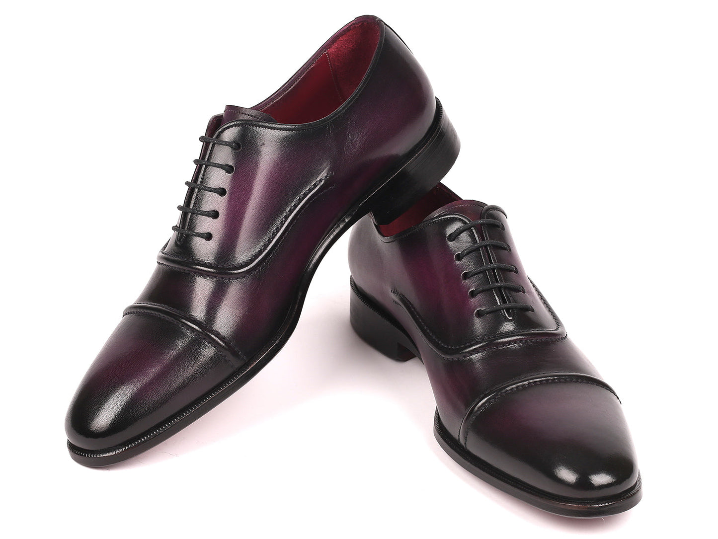 Paul Parkman Scarpe Oxford con punta da uomo viola (ID#077-PRP)