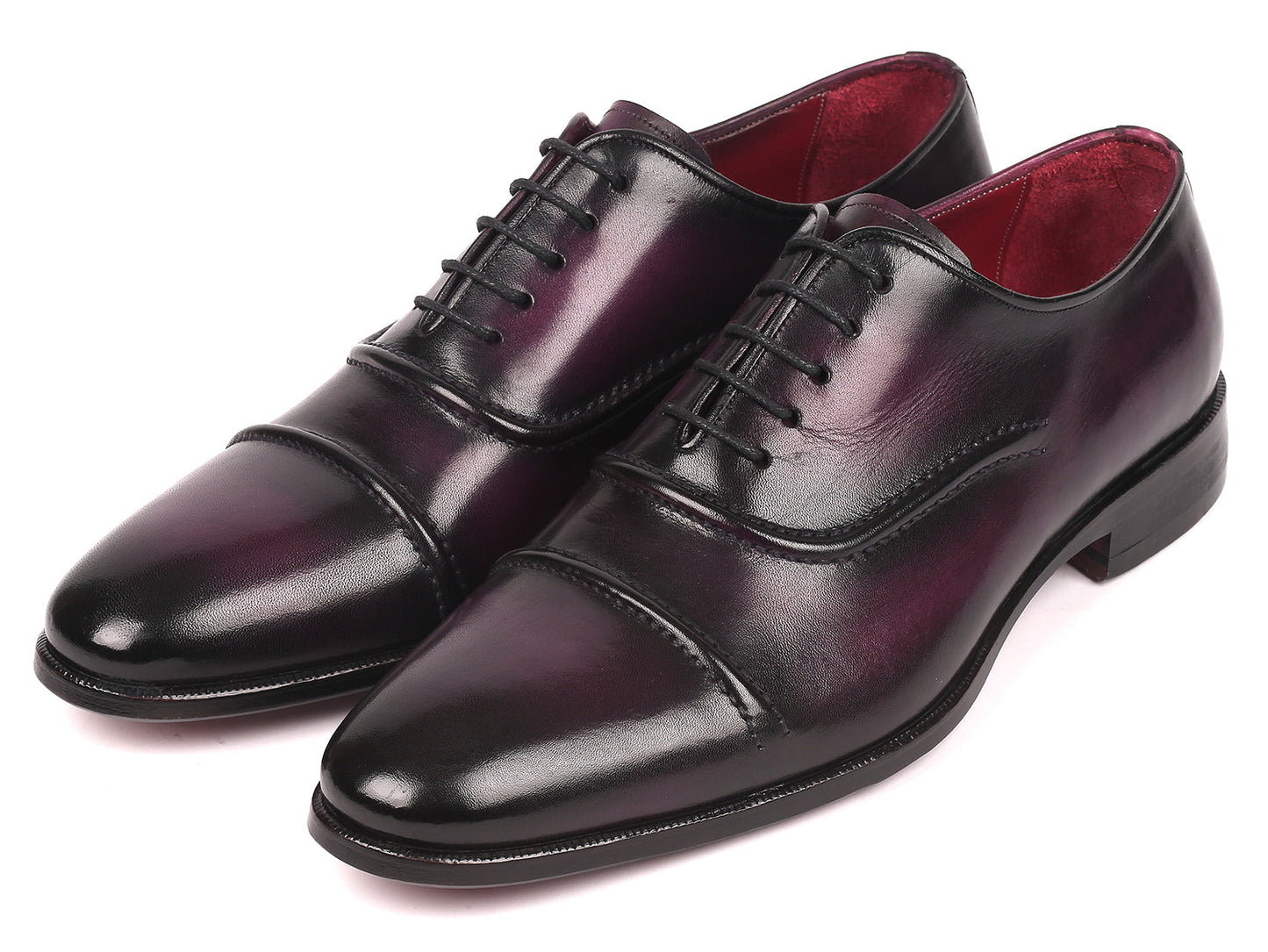 Paul Parkman Scarpe Oxford con punta da uomo viola (ID#077-PRP)