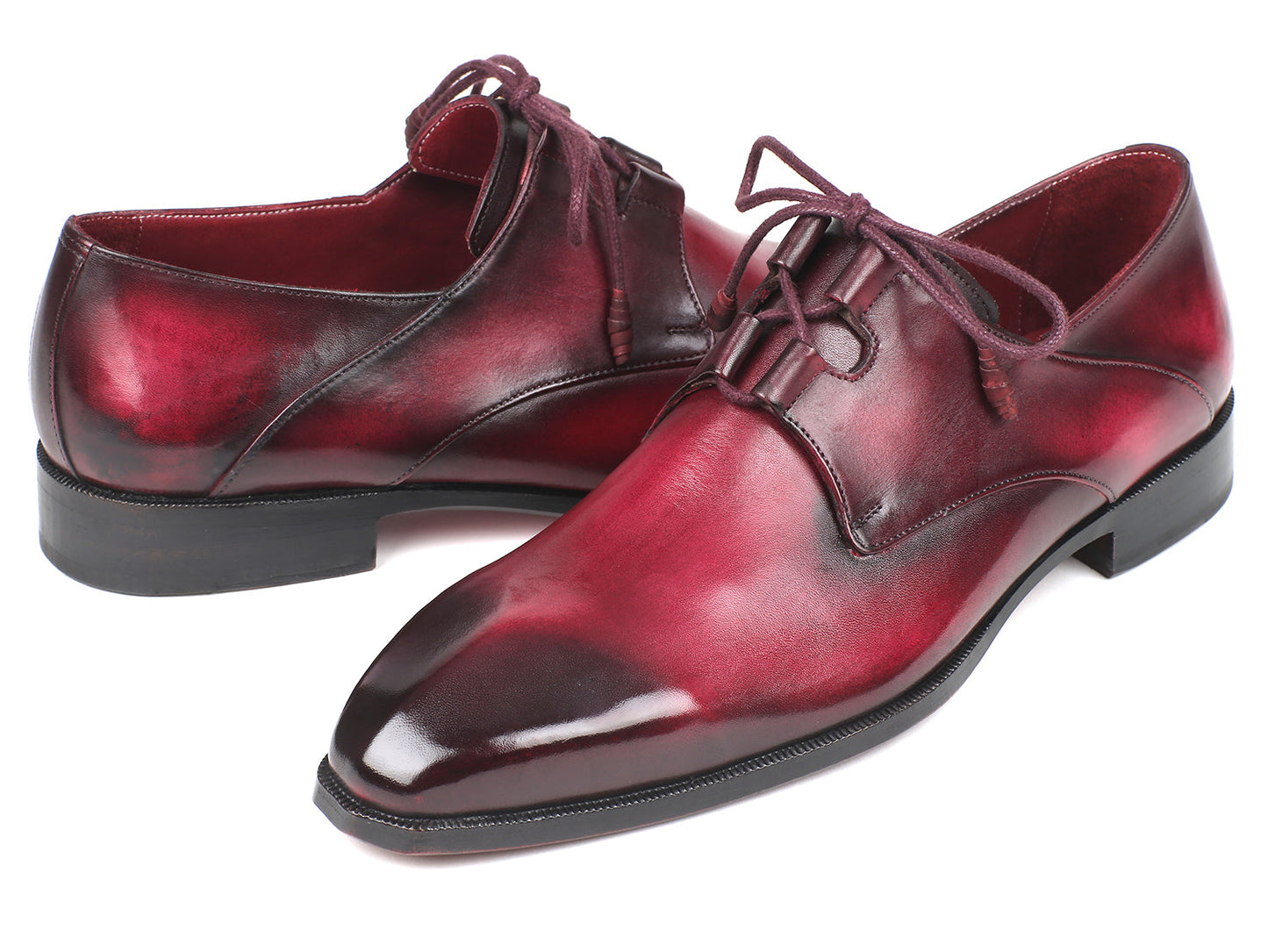 Paul Parkman Ghillie Scarpe eleganti bordeaux con allacciatura (ID#GT515-BRD)