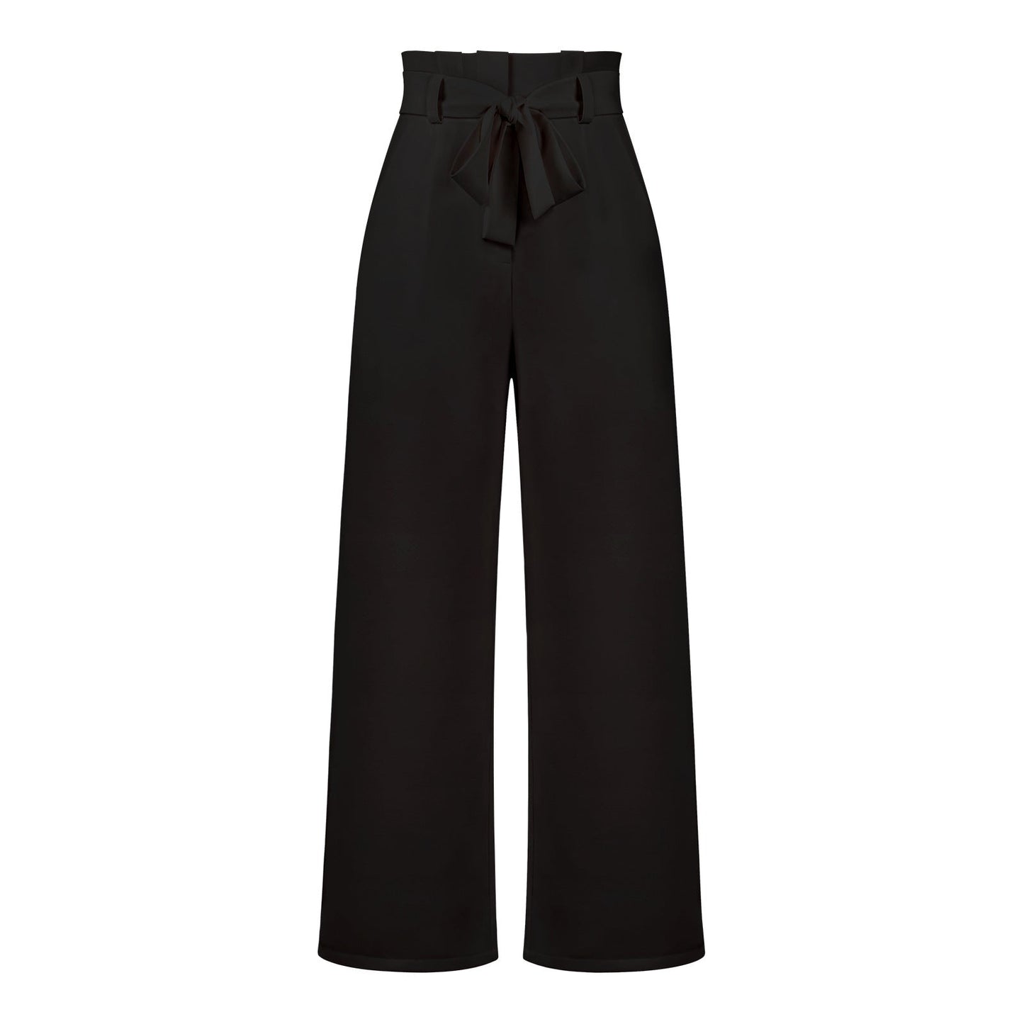 Pantaloni casual da donna a gamba larga con cintura