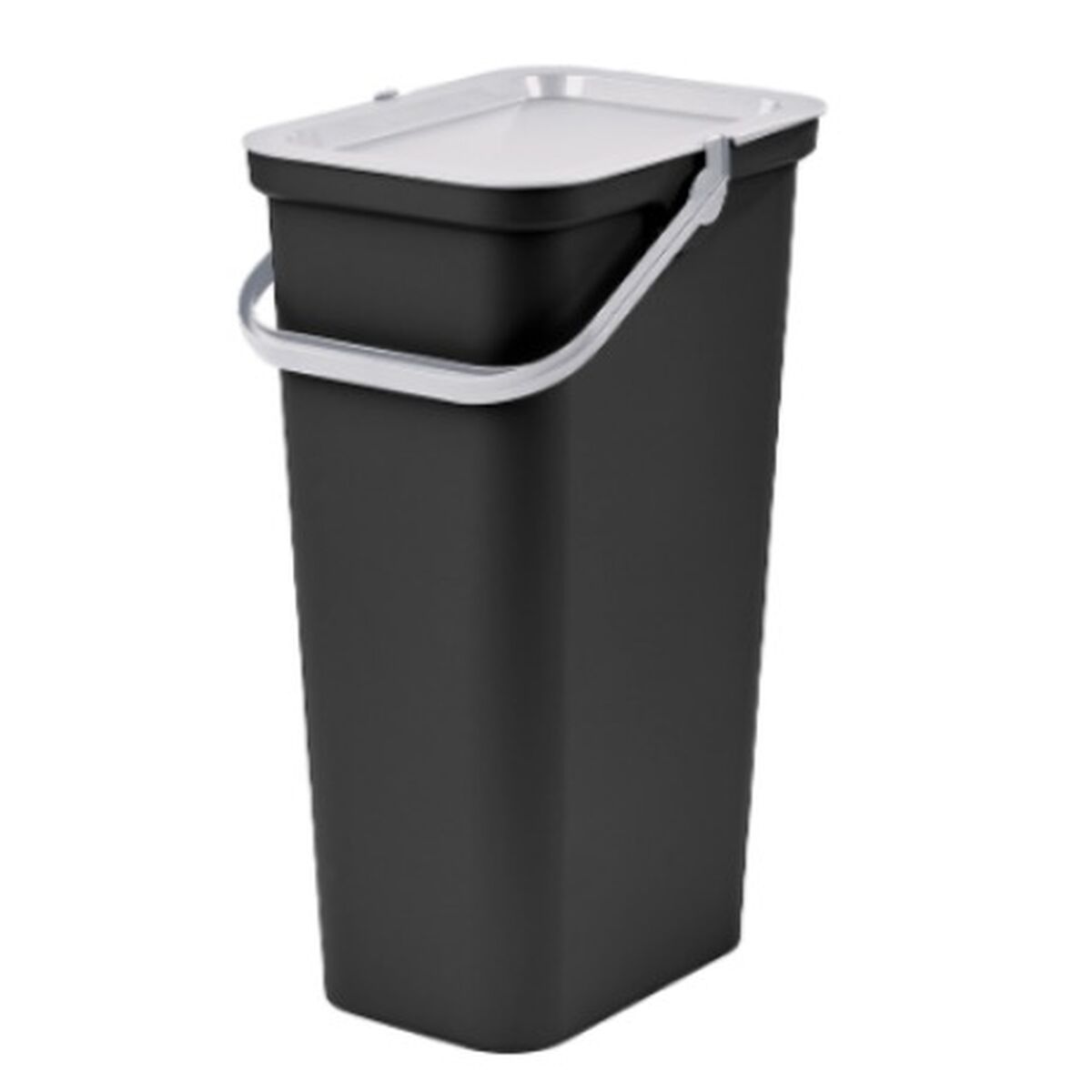 Recycling Waste Bin Tontarelli Moda 38 L White Black (4 Units)