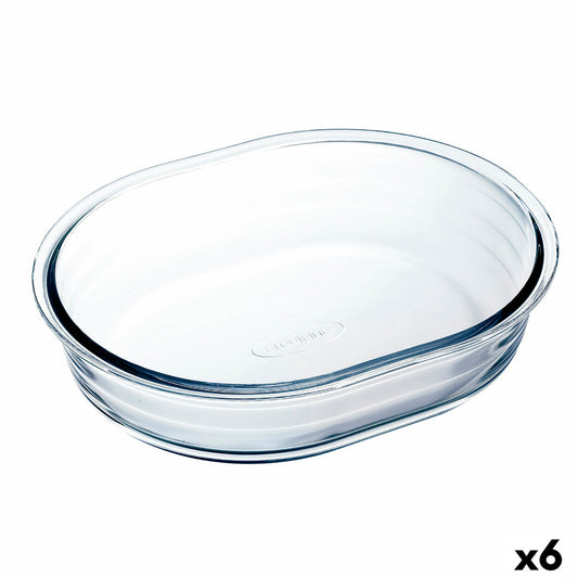 Cake Mould Ô Cuisine Ocuisine Vidrio Transparent Glass Oval 25 x 20 x 6 cm 6 Units