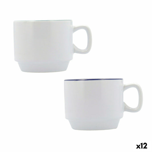 Cup Quid Vita Tribal Ceramic White (395 ml) (12 Units)
