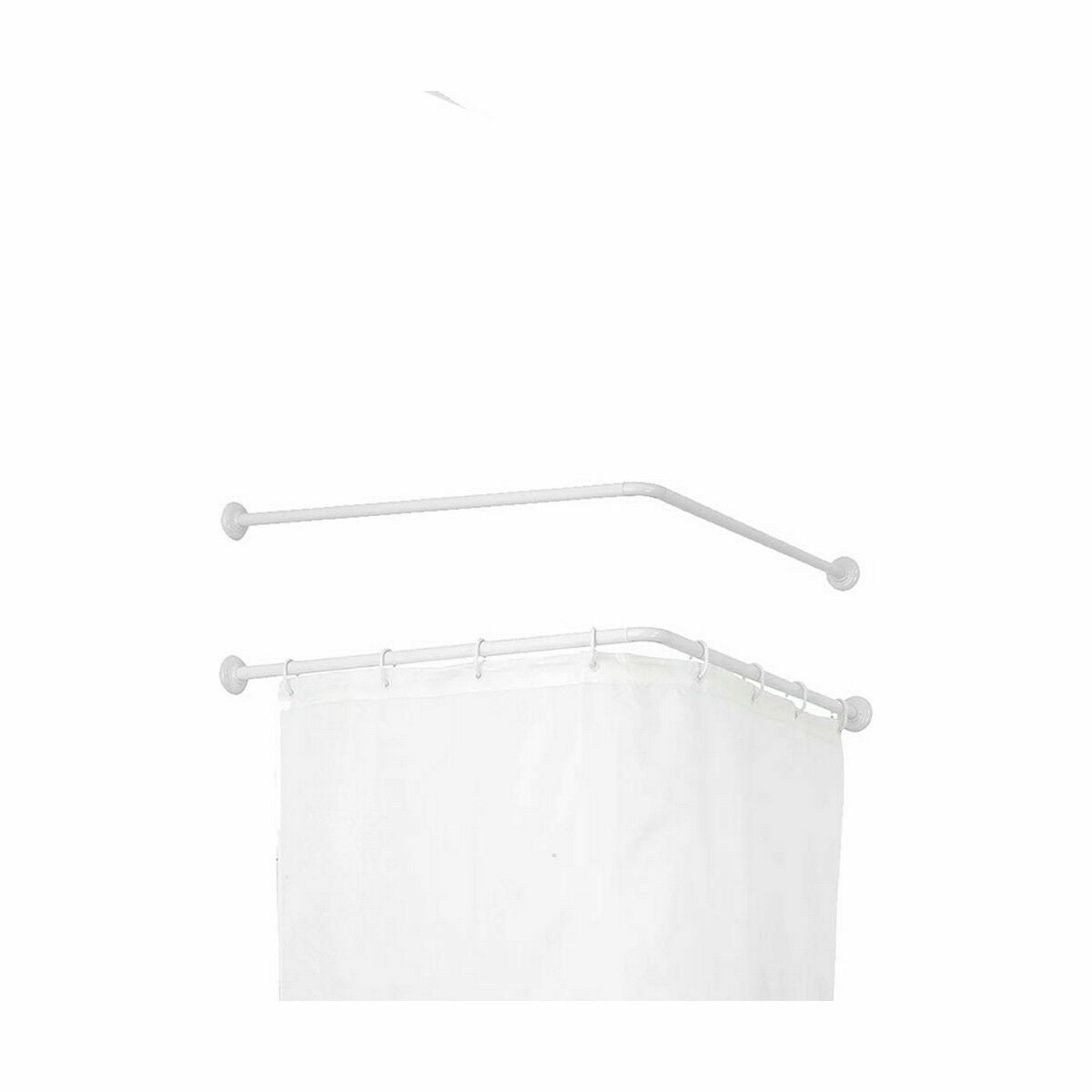 Curtain Bar For shower White Aluminium 80 cm (24 Units)