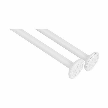 Curtain Bar For shower White Aluminium 80 cm (24 Units)