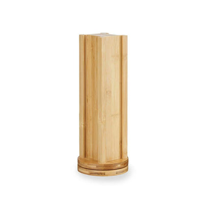 Stand for 20 Coffee Capsules Rotating Bamboo 11 x 11 x 34 cm (6 Units)