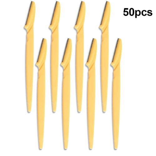 50Pcs Eyebrow Trimmer Blade Shaping Knife Eye Brow Epilation Face