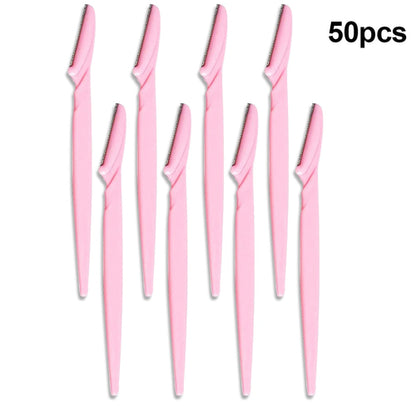 50Pcs Eyebrow Trimmer Blade Shaping Knife Eye Brow Epilation Face