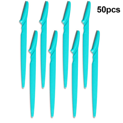 50Pcs Eyebrow Trimmer Blade Shaping Knife Eye Brow Epilation Face