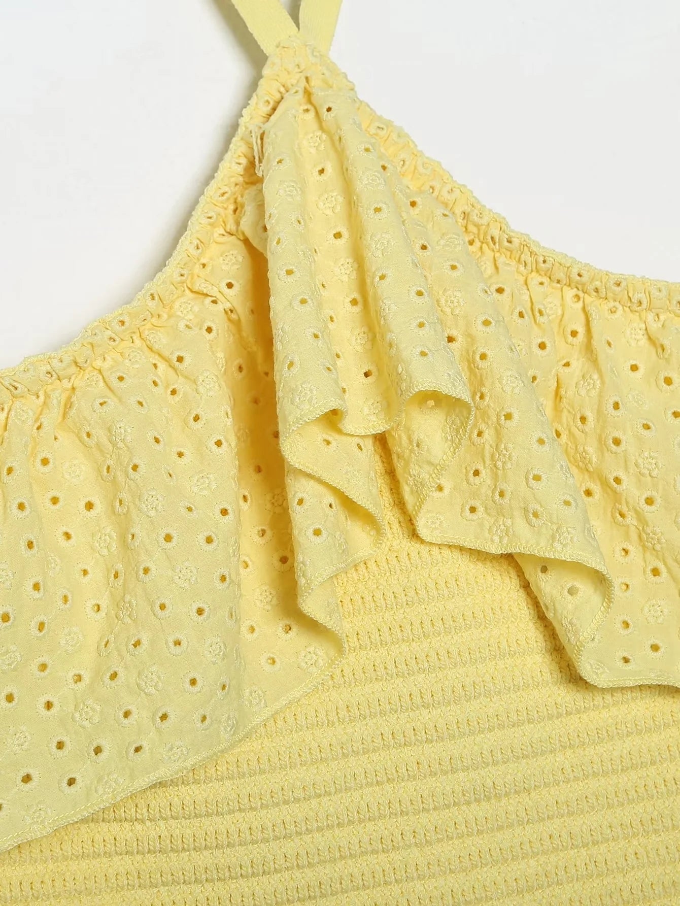 Embriodery Camicie da donna in cotone con top sexy in pizzo giallo con scollo all'americana 